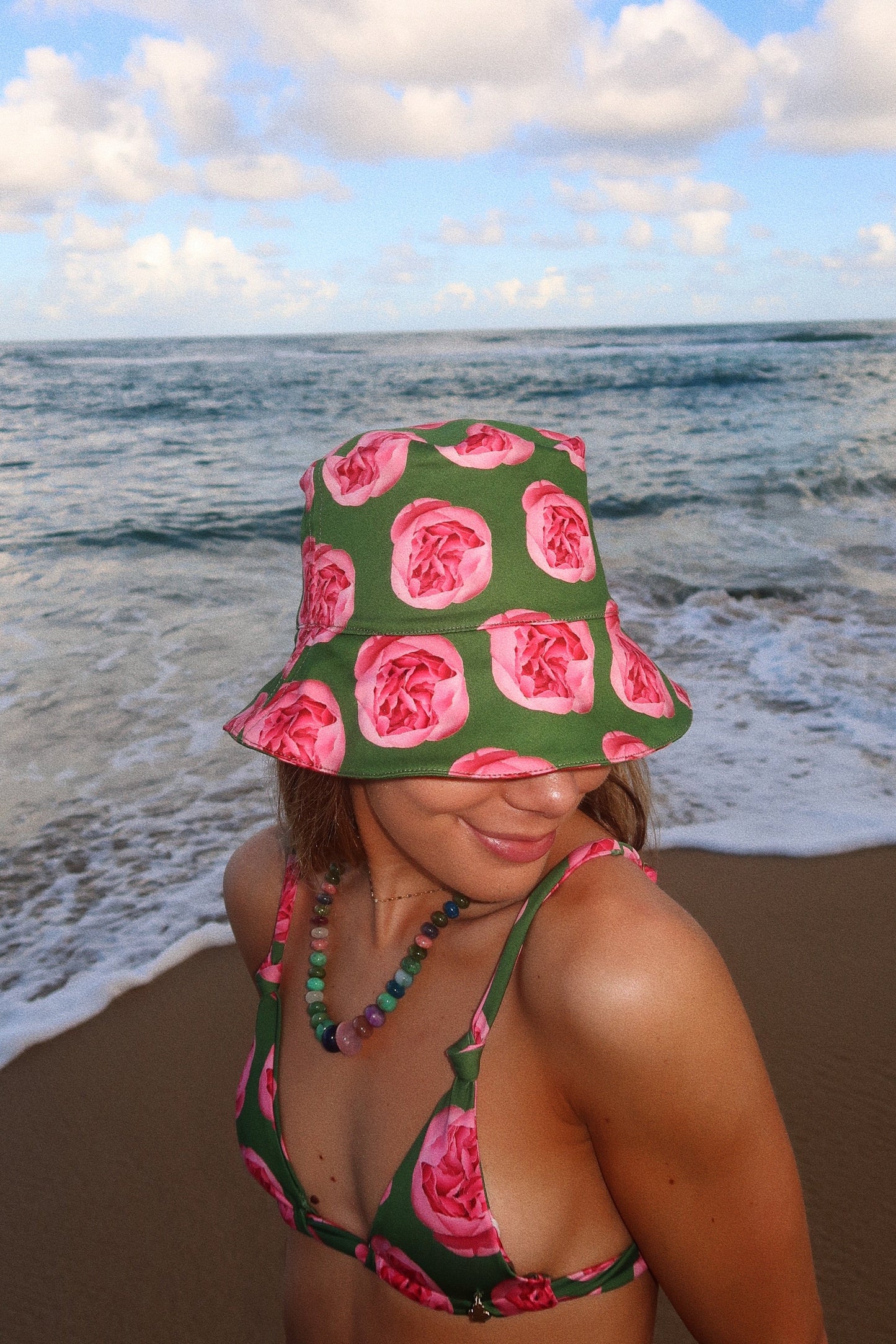 Green Peony Bucket Hat