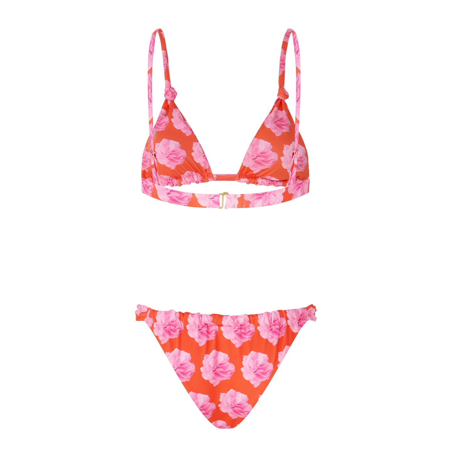 Orange Rose Scrunch Top