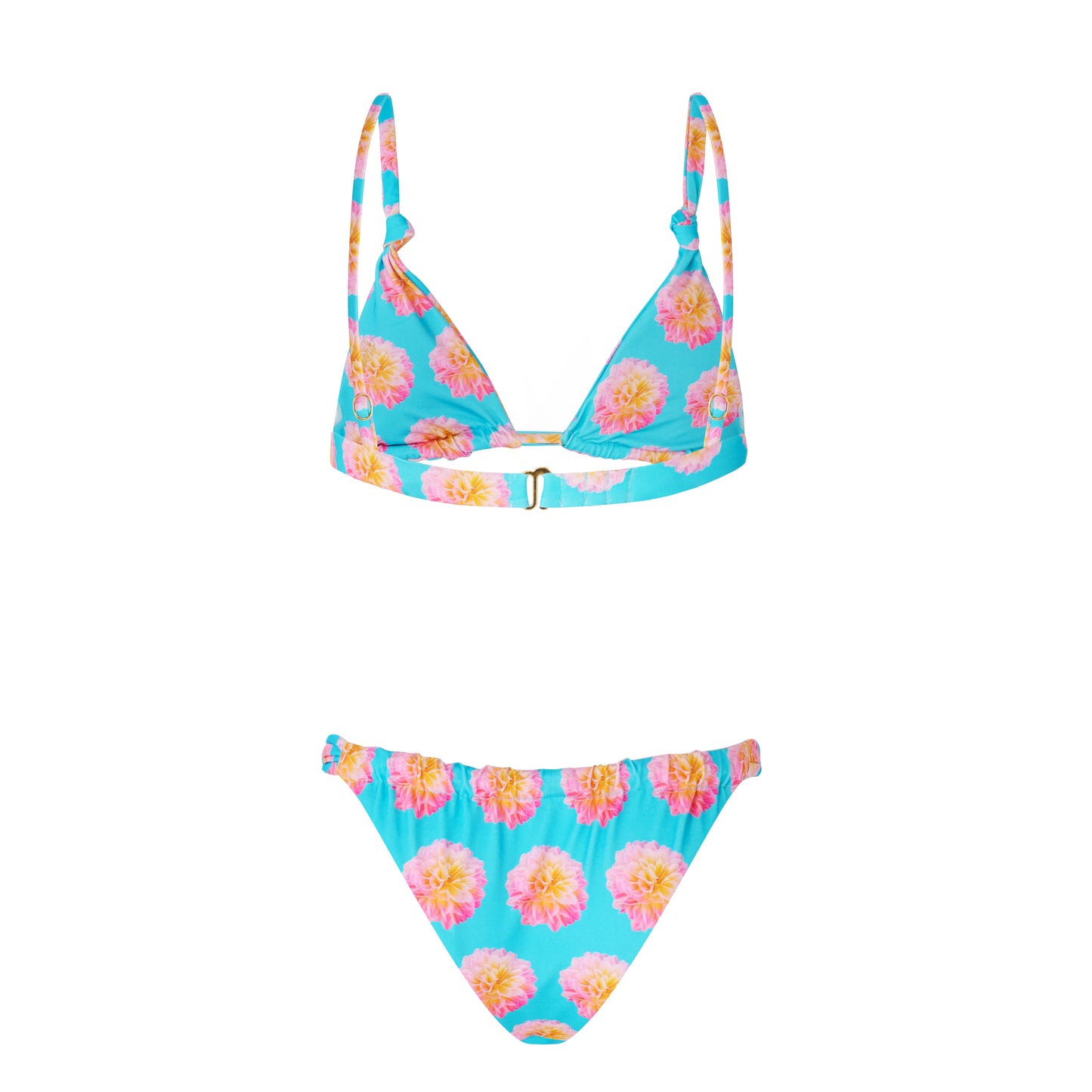 Turquoise Dahlia Scrunch Top