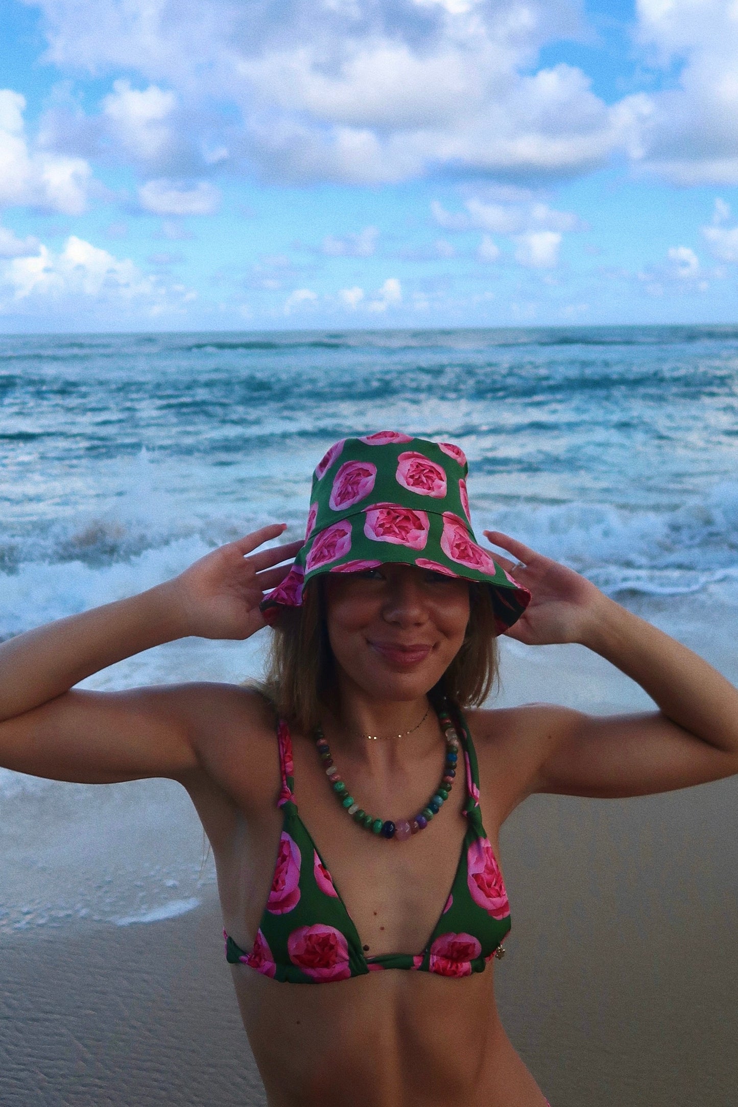 Green Peony Bucket Hat